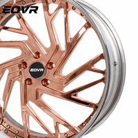 Ruedas EVOR Forjadas Personalizadas de 2 Piezas, 18 20 22 24 26 28 Pulgadas, Cóncavas Profundas, Aleación OEM, 5x127 5x120 5x114.3 5x130 5x112, Cromadas y Pulimentadas