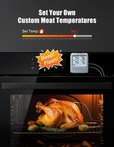 Thermomètre numérique pour fumoir, grillades, barbecue, four, usage domestique, pour sucre et thé - Product Image 3