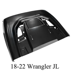 Visyn cocok untuk Jeep 2018-2024 Wrangler JL 10th Anniversary Engine Hood Cover Bonnet mesin Protecter baja