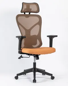 VANBOW Mobilier de bureau de direction en maille confortable Chaise d'ordinateur pivotante avec appui-tête réglable