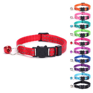 <span class=keywords><strong>Collar</strong></span> de gatito para gato occidental pequeño, 11 colores, nailon reflectante, fácil de ajustar, cintas de campana de seguridad, <span class=keywords><strong>Collar</strong></span> de nailon para mascotas Breakaway - Product Image 1