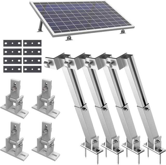 Quick Installation Aluminium Solar Panel Mounting Bracket Anodized Adjustable Support Flat Tile Roof Mounting Racking for Solar