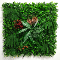 Prix d'usine, panneaux muraux en herbe artificielle vertes, anti-UV, écologiques, en plastique, 1x1m, couleurs personnalisées
