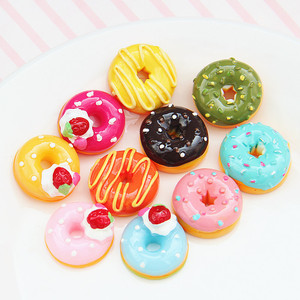 달콤한 디저트 도넛 식품 수지 소재 저렴한 가격 고품질 강한 냉장고 자석 - Product Image 1
