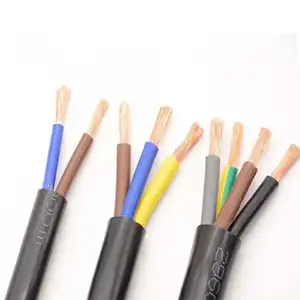 300V/500V câble en cuivre Flexible 3 noyaux 1.5mm2 fil électrique PVC cuivre Rvv câble d'alimentation pour fil électrique d'appareil ménager