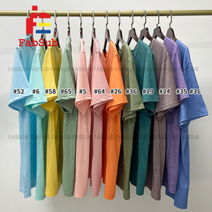 T-shirts en polyester tricoté 100 % ultra doux, toucher coton, manches courtes, unisexe, couleur unie, pour sublimation, anti-boulochage, séchage rapide - Product Image 2