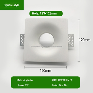Moderno LED redondo blanco <span class=keywords><strong>GU10</strong></span> yeso foco Downlights Trimless empotrado lámparas de techo Downlight para uso en interiores - Product Image 2