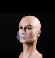 Vente en gros de couvre-nez et couvre-bouche de sécurité réutilisables transparents anti-salive pour le personnel de restauration
