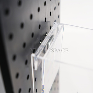 Dễ dàng gắn perspex hiển thị bin 4 inch vuông không gian Saver tiếp thị chủ sở hữu hỗ trợ thêm Pegboard Modular Dump Cube - Product Image 4