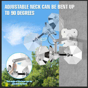 Ahuyentador de Aves N2 Reflectante con Rotación de 360°, Control de Animales, Ahuyentador Solar de Aves, Sin Matanzas, Energía Eólica para Huertos - Product Image 1