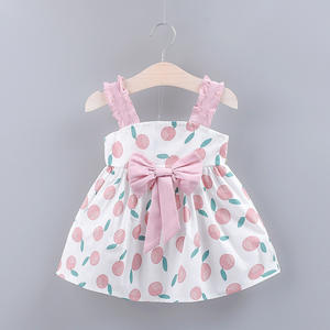 Ensemble de vêtements pour enfants de 0 à 3 ans, jupe décontractée en coton à fleurs, chapeau, sans manches, vêtements d'été pour enfants, vêtements pour bébés, robes pour filles - Product Image 1