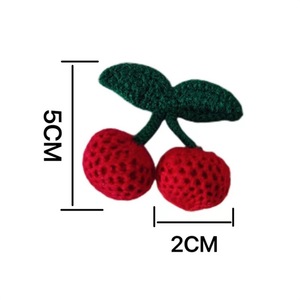 Parches Redondos Bordados en 3D con Diseño de Cereza, Personalizados por ZSY, para Coser en Sombreros, Ropa, Bolsos, Zapatos, Tela Decorativa de Encaje - Product Image 5