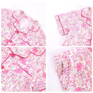 <span class=keywords><strong>Pigiama</strong></span> <span class=keywords><strong>Estivo</strong></span> per Bambine Tiaose con Stampa Floreale, Colletto e Maniche Corte, Set Due Pezzi Leggero, Abbigliamento Casual per Casa - Product Image 4