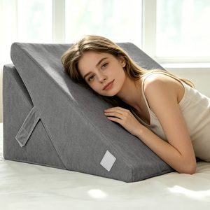 Custom Neck Support Lumbar Function Triangle <strong>Memory</strong> <strong>Foam</strong> Back Support Ergonomic Reading Wedge Throw Pillow Cushion Manufacturer - Product Image 2