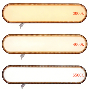 Plafonnier moderne ovale et rectangulaire à 3 types de plaques de montage, douille E27 B22 pour ampoule <span class=keywords><strong>LED</strong></span>, montage en saillie, 24W 36W, ABS+PS, IP20 IP44, Tri - Product Image 3