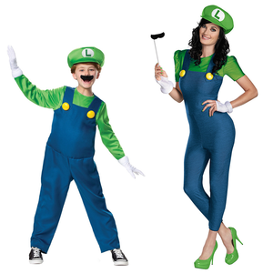 Costume de déguisement de carnaval pour adultes et enfants, costume de garçon, costume d'Halloween pour enfants, plombier vert pour hommes - Product Image 2