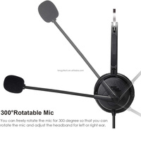 Casque mono simple face pour centre d'appels Casque d'affaires filaire USB avec microphone pour ordinateur de bureau PC tablette portable