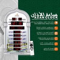 NOUVEAU 4008 PRO Sans fil Digital Prayer City Time Remote Control Multi Function Islamic Azan Ramadan Mosquée Muslim Wall Clock