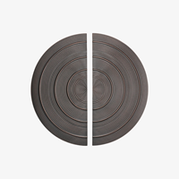 Poignée de porte ronde en aluminium moulé Maxery, motif anneau d'arbre, tirants dos à dos, bronze, pour hôtel, villa, entrée principale, quincaillerie décorative