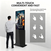 Exhibidor Digital de Piso con Pantalla LCD para Publicidad, Software CMS, Pantalla Táctil Android de 43, 49, 55 y 65 Pulgadas para Tiendas Minoristas
