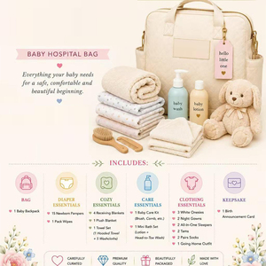 Kit Essentiels Post-partum NZMAN : Serviettes de Nuit, Chapeau Bob, Bonnet en Satin, <span class=keywords><strong>Serviette</strong></span> Visage, Lait Corporel, Désinfectant pour les Mains, Lingettes Jetables - Product Image 5
