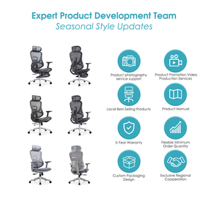 Mejores Sillas Ergonómicas de <span class=keywords><strong>Oficina</strong></span> Económicas Silla Giratoria de Malla Cómoda con Respaldo Completo y Altura Ajustable - Product Image 6