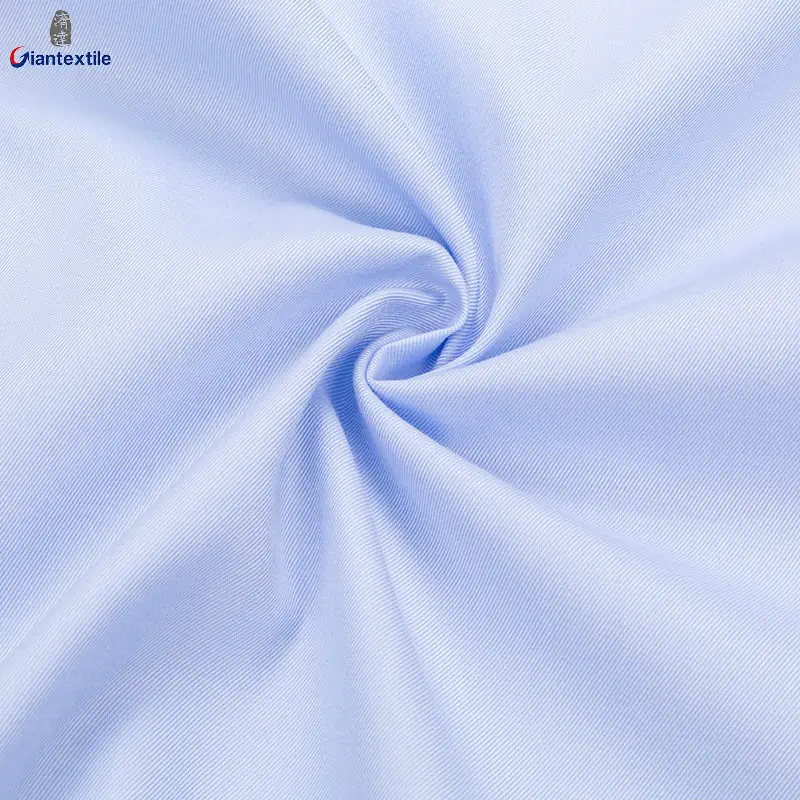 Fraque feminino rts 100% algodão, camisa de sarja azul sólida, social, anti-rugas, sem ferro, com decote em v