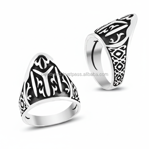925K Sterling <b>Silver</b> Art Ottoman <b>Men</b> Dirilis Turkish Archer <b>Ring</b> - Product Image 2