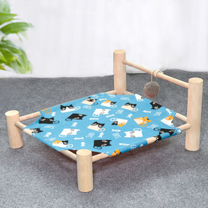 आउटडोर पोर्टेबल शिविर कुत्ते बिस्तर लकड़ी पालतू खाट ऊंचा बिल्ली झूला बिस्तर <span class=keywords><strong>Foldable</strong></span> ऊंचा पालतू बिस्तर - Product Image 4