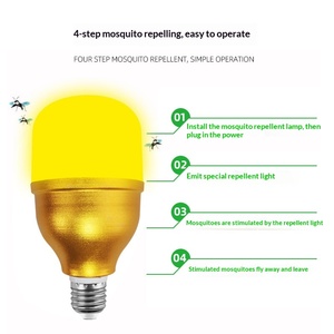 Lampes anti-moustiques LED, ampoule répulsive contre les moustiques, indice de protection IP65, aluminium, maison, extérieur, ferme, camping, lumière jaune et <span class=keywords><strong>orange</strong></span> chaude, CRI élevé 80-90 - Product Image 5