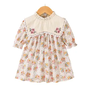 Vestido de luxo para bebês de férias, vestido bonito de primavera para meninas de 2 anos, vestidos de bebê francês