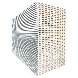 Panneaux sandwich en <span class=keywords><strong>laine</strong></span> <span class=keywords><strong>de</strong></span> roche/<span class=keywords><strong>laine</strong></span> <span class=keywords><strong>de</strong></span> <span class=keywords><strong>verre</strong></span> ignifuges et imperméables <span class=keywords><strong>de</strong></span> qualité supérieure, en acier coloré, épaisseur 50-100 mm, vente en gros - Product Image 2