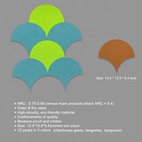 Panneaux muraux en feutre Ginkgo, panneaux acoustiques en PET, panneaux décoratifs insonorisants, panneaux absorbants le son pour la décoration murale