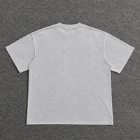 T-shirt ample et épais personnalisé gris clair vintage 100% coton 250 GSM délavé à l'acide – Fabricant