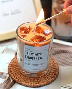 Candela Profumata di Alta Qualità in Giara di Vetro alla Fragranza di Caffè Latte Ghiacciato all'Ingrosso - Product Image 5