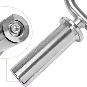 Weight <b>Bar</b> 34 Inch <b>Tricep</b> <b>Bar</b> Standard Solid Steel Threaded Triceps Training <b>Bar</b> Fits 1 Inch Weight Plates With 2 Ring Collars - Product Image 2