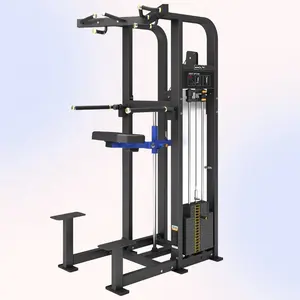 Ce Gecertificeerde Medium Loader Fitnessmachine Kin/Dip Assist Sterkteapparatuur Voor Gymnastiekgebruik Rugtraining