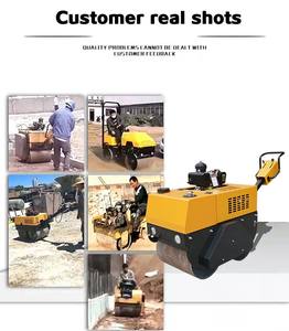 Handgeführte kleine Doppeltrommel-Vibrationswalze mit Hydraulikantrieb, Dieselmotor und hoher Effizienz für Erdbewegungsarbeiten - Product Image 6