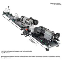 Tour à métaux électrique manuel FS-7075G avec moteur à balais et sans balais, avec banc en fonte pour la réparation de queues de billard
