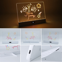 Tableau de Dessin Carré LED pour la Maison, 7 Couleurs Dimmables, Batterie 1500mAh, Autonomie 8-13 Heures, 2W, ABS, Chargement Type C