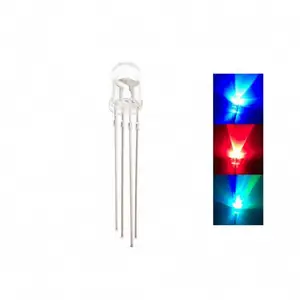 Cathode común LED RGB, 5mm, emisor tricolor F5, RGB, difuso