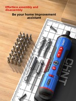 Ensemble de tournevis électrique à courant continu Chint ZTG-LSD-S67 pour petits travaux domestiques avec perceuse manuelle multifonctionnelle à charge automatique