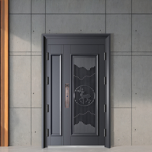 Porte d'entrée blindée en acier inoxydable épaissi avec serrure intelligente pour portail principal, porte extérieure de sécurité en acier pour maison - Product Image 4