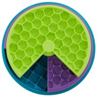Puzzle interactif pour chien à 3 niveaux, distributeur de nourriture lent |   Bol d'alimentation portable antidérapant pour animaux de compagnie pour le camping