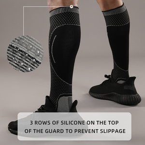 JINGBA SUPPORT Chaussettes de compression personnalisées à bout ouvert 20-30 mmHg, soutien de la cheville et du mollet pour la circulation, la récupération, les périostites tibiales, la sécurité et le fitness - Product Image 4