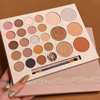 Palette de Fards à Paupières Végans Personnalisée en Gros, Hautement Pigmentée, Nude Pailletée, en Poudre Sèche pour Maquillage Professionnel
