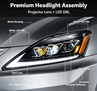 Convient aux modèles Lexus IS250 IS300 2006-2012, lentille de phare de voiture modifiée, ensemble de phares LED pour voiture