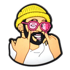 Fibbia Decorativa in Plastica Morbida PVC HY per Scarpe, Fiore in Plastica Fai-da-Te, Coniglio <span class=keywords><strong>Bad</strong></span> Bunny per Decorazione Scarpe da Spiaggia - Product Image 5