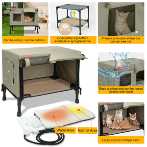 Tahan air tahan debu nilon tahan gigitan hewan peliharaan luar ruangan rumah untuk kucing anjing & Kelinci semua musim perakitan diperlukan - Product Image 2
