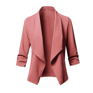 .New Design <b>Plus</b> <b>Size</b> Solid Color Cardigan Short <b>Jackets</b> and Coats Women Fashion - Product Image 1